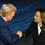 Donald Trump and Kamala Harris