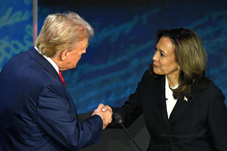 Donald Trump and Kamala Harris