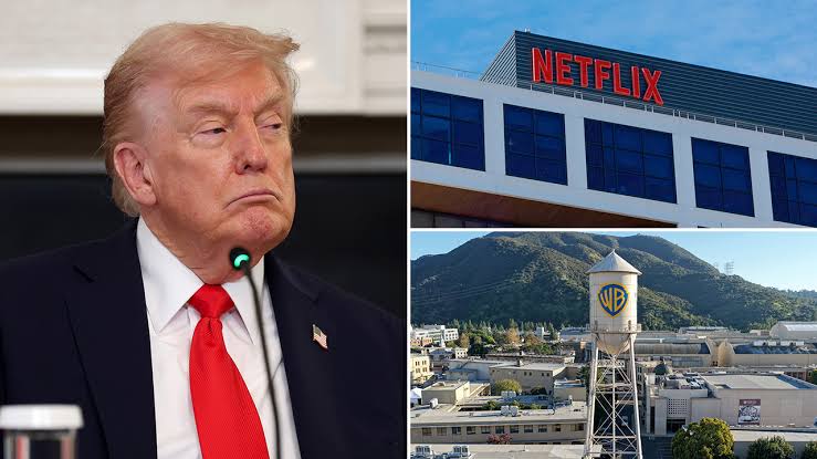 President Donald Trump on Netflix and Warner Bros Discovery