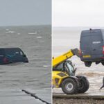 Amazon delivery van gets stuck after following GPS onto ‘dangerous’ mudflats